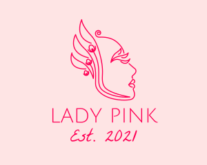 Phoenix Lady Line Art logo design