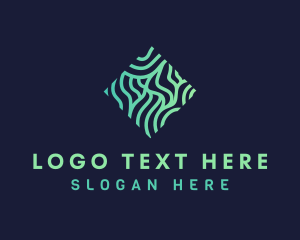 Company - Generic Wave Pattern Diamond logo design