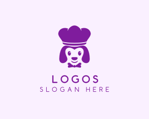 Violet - Dog Puppy Chef logo design