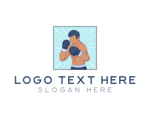 Boxing - Male Boxing Sport logo design