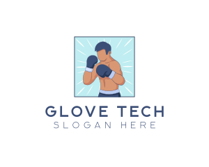 Male Boxing Sport logo design