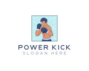 Male Boxing Sport logo design