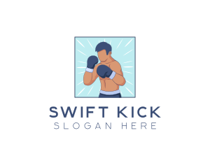 Male Boxing Sport logo design