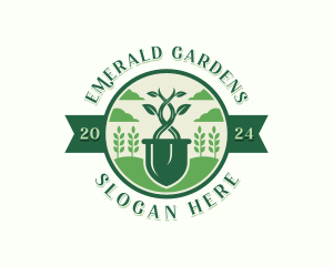 Shovel Plant Landscaping logo design