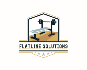 Gym Barbell Bodybuilding logo design