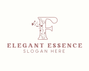 Chic - Chic Floral Boutique Letter F logo design