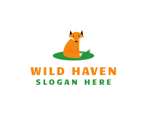 Cute Wild Fox logo design