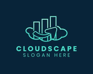 Clouds - Cloud Graph Statistics logo design