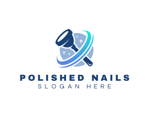 Plunger Sanitation Cleaning logo design