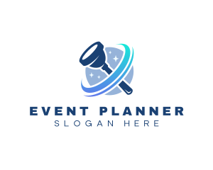 Cleaning Tool - Plunger Sanitation Cleaning logo design