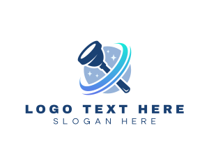 Cleaning - Plunger Sanitation Cleaning logo design