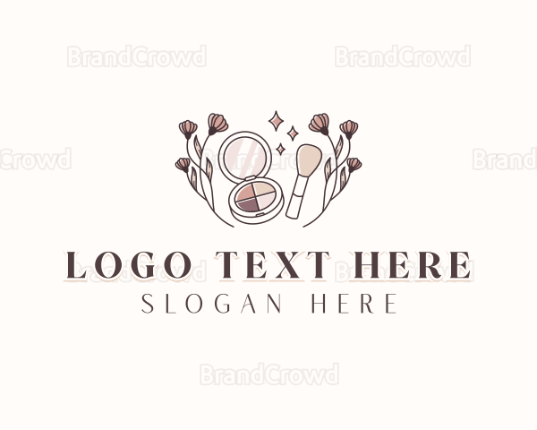 Beautician Makeup Brush Logo