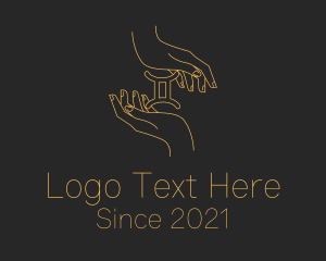 Astro - Golden Hand Tarot logo design