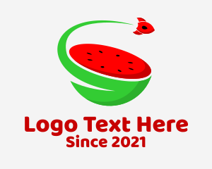 Healthy Food - Rocket Watermelon Juice logo design