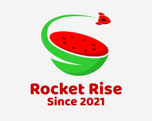 Rocket Watermelon Juice  logo design