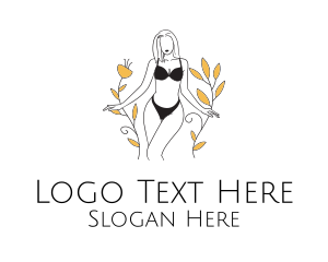 Lady - Bikini Lady Nature logo design