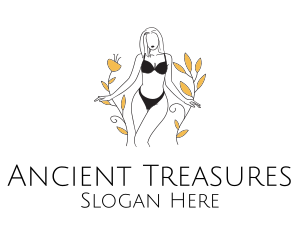 Bikini Lady Nature logo design