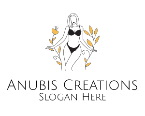 Bikini Lady Nature logo design