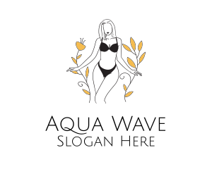 Bikini Lady Nature logo design