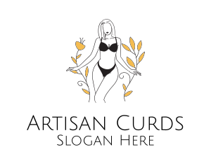 Bikini Lady Nature logo design