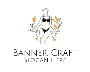 Bikini Lady Nature logo design