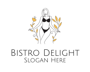 Bikini Lady Nature logo design