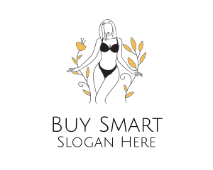 Bikini Lady Nature logo design