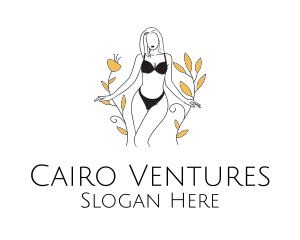 Bikini Lady Nature logo design