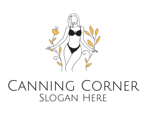 Bikini Lady Nature logo design