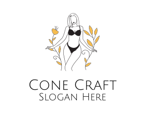 Bikini Lady Nature logo design