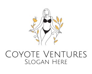 Bikini Lady Nature logo design