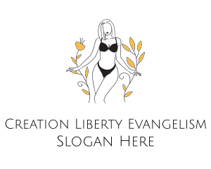 Bikini Lady Nature logo design