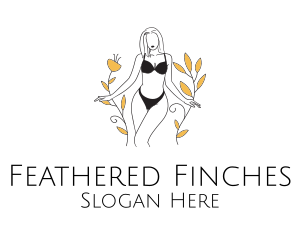 Bikini Lady Nature logo design