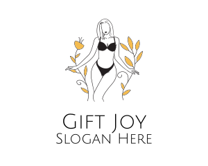 Bikini Lady Nature logo design