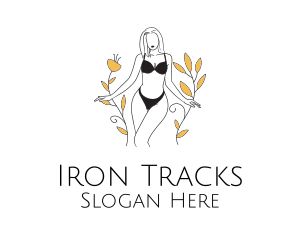 Bikini Lady Nature logo design