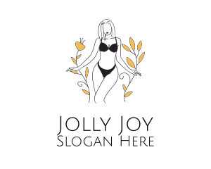 Bikini Lady Nature logo design