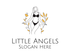 Bikini Lady Nature logo design