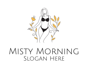 Bikini Lady Nature logo design