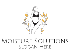 Bikini Lady Nature logo design