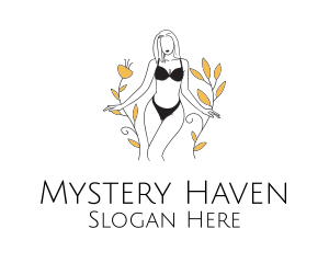 Bikini Lady Nature logo design