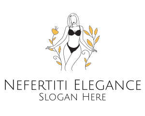 Bikini Lady Nature logo design