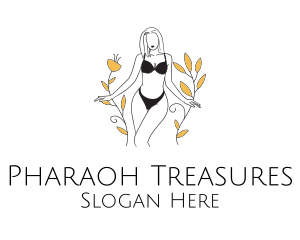 Bikini Lady Nature logo design