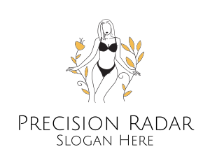 Bikini Lady Nature logo design