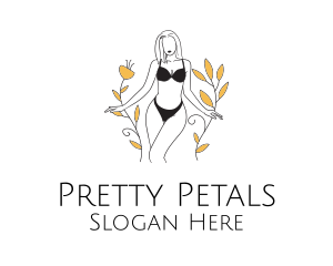 Bikini Lady Nature logo design