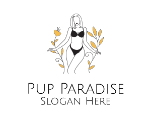 Bikini Lady Nature logo design