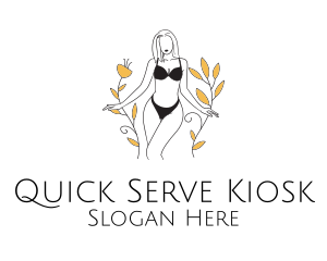 Bikini Lady Nature logo design