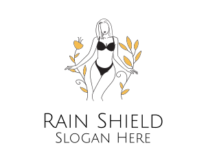 Bikini Lady Nature logo design