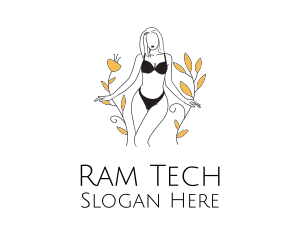 Bikini Lady Nature logo design