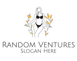 Bikini Lady Nature logo design