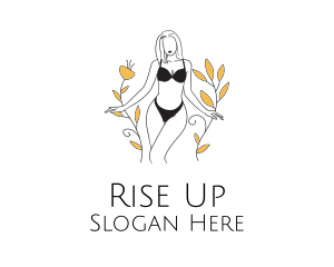 Bikini Lady Nature logo design